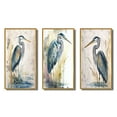 thumbnail image 2 of Designart "Riverside Reverie with Heron Watercolor Scene I" Animals Heron Framed Wall Art Set Of 3 - Blue Heron Frame Gallery Wall Set For Home Decor, 2 of 6