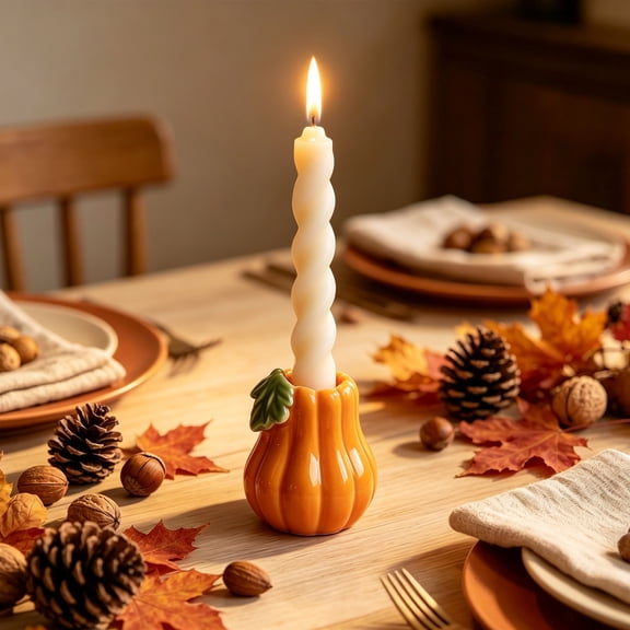 Thanksgiving Pumpkin Shaped Ceramic Candle Holders Halloween Candle Holders Scented Candle Holders Ornament Decoration Candlestick