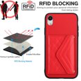 thumbnail image 6 of for iPhone XR Wallet Case with Card Holder, Elegant Durable PU Leather Protective Magnetic Closure Flip Phone Cover Kickstand RFID Blocking for Women Girls for iPhone XR, Red, 6 of 8