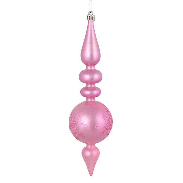 Vickerman N186779D 10 Po. Ornement de Flocon de Neige Pailleté Bonbon Rose 4 par Sac