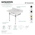 thumbnail image 2 of Kingston Brass Kvpb3630ma-T-Set Templeton 36" Wide Console Sink Set - Carrara Marble /, 2 of 2