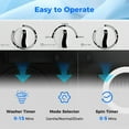 thumbnail image 3 of Laijoy Portable Washing Machine, 17.6 lbs Compact Twin Tub Laundry Washer with Drain Pump,11 lbs Washer 6.6 lbs Spinner Combo, 3 of 8