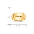 thumbnail image 3 of 14k Yellow Gold 7mm Plain Classic Dome Wedding Band Ring Size 5, 3 of 4
