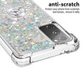 thumbnail image 3 of Funda para Samsung Galaxy S20 FE 4G/5G con Brillo Líquido Flotante, Purpurina, Parachoques y Anillo Giratorio Soporte, 3 of 5