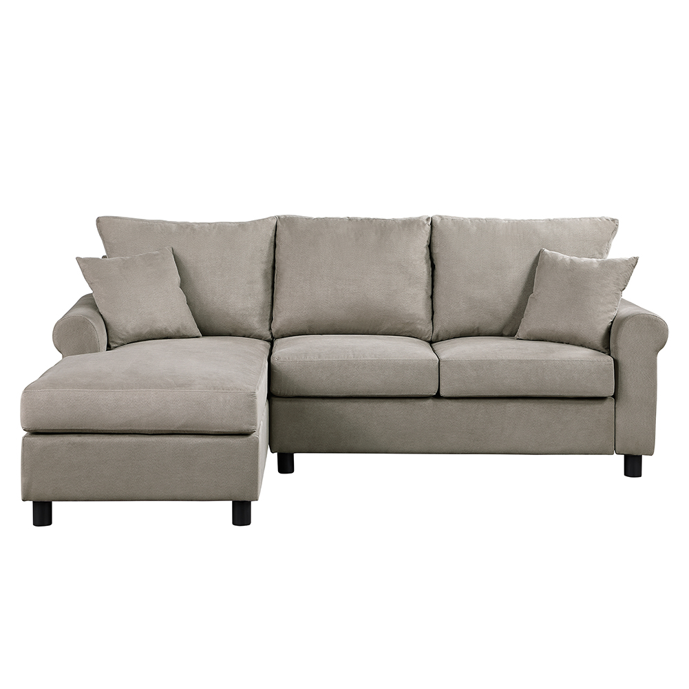 Combined sofa sofa, small space Lshaped sofa, gray