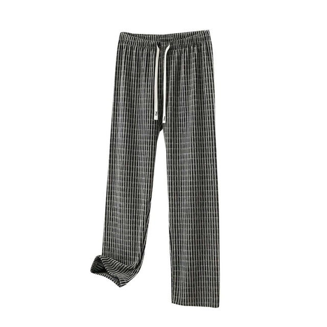 MeetoTime Womens Pajama Pants Checkered Elastic Waist Casual Comfy Drawstring Homewear Long Pants