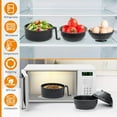 thumbnail image 4 of Microwave Ramen Bowl,Happon 40oz Ramen Bowl Set,Ramen Noodle Cooker with Lid and Handle,Ramen Noodles Bowl with Spoon and Fork for Home Office Dorm Room College (Black), 4 of 7