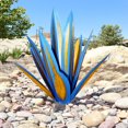 thumbnail image 1 of Escultura rústica de tequila de metal de 11 pulgadas para decoración del hogar, 9 hojas, para jardín y patio, disponible en liquidación., 1 of 8