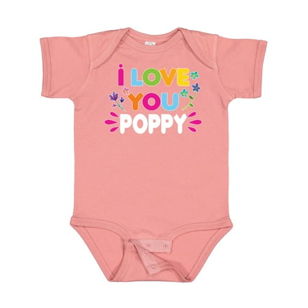 

Inktastic I Love You Poppy with Flowers Gift Baby Girl Bodysuit