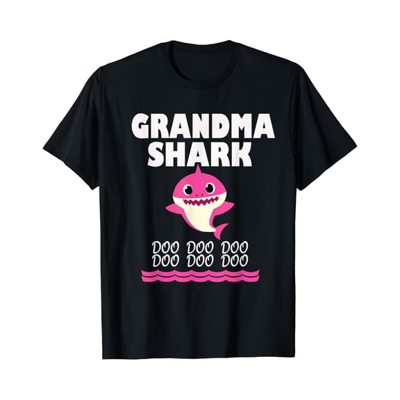 Funny Grandma Shark T-Shirt For Grandma Tee BLACK Unisex S-5XL Hot Trending Shirt, Vintage Birthday Gift