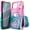 Pink Aqua, variant on NGB SUPREMACY For iPhone 12 mini Phone Case Screen Protector Ring Holder Wrist Strap Lanyard Shiny Sparkly Glitter iPhone 12 mini Case Cover