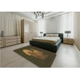 thumbnail image 5 of Ahgly Company Machine Washable Indoor Square Transitional Chocolate Brown Area Rugs, 5' Square, 5 of 7
