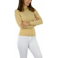 thumbnail image 5 of ToBeInStyle Women's Seamless Textured Long Sleeve Turtleneck Blouse, 5 of 6