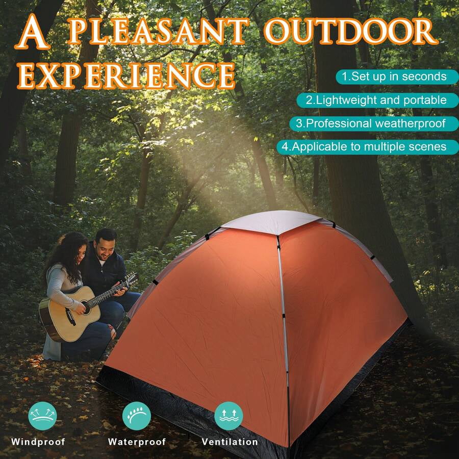 2-Person Camping Tent - Shelter With Rain Fly And Carrying Bag Lightweight Outdoor Tent For Backpacking, Hiking, And Beach