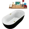 thumbnail image 3 of 59" Streamline N801GLD Soaking Freestanding Tub and Tray With Internal Drain, 3 of 11
