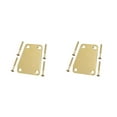 thumbnail image 3 of QualitChoice Electric Guitar Neck Plate Solid Color Replace Component Metal Guitars Board Music Instrument Accessory with Screws Golden 2Set, 3 of 6