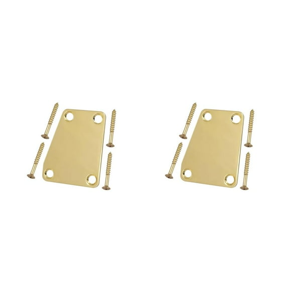 Billuyoard Placa de cuello de guitarra eléctrica Componentes modificados Reemplazar componente Música Tocar guitarras Tablero Instrumento de música Dorado 2piezas Billuyoard CBP464189