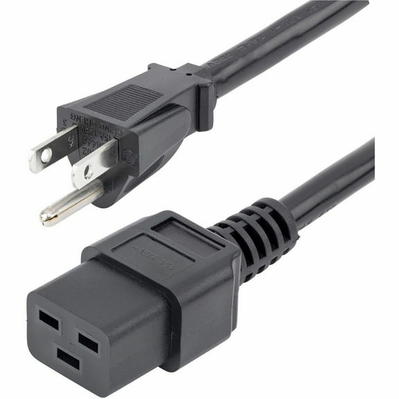 StarTech 3 ft Heavy Duty 14 AWG Computer Power Cord - NEMA 5-15P to C19 PXT515C19143