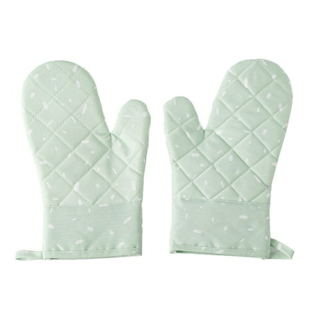 

UDIYO Oven Gloves 1 Pair Oven Gloves Anti-skid Heat Insulation Fabric Thicker Baking Mitts for Kitchen