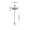 Red, variant on Solar Floating Bird Bath with Hanging Hook, Dual-Use Outdoor Bird Feeder Tub, Weather Resistant Solar Powered Water Bowl for Garden, Yard and Patio Wild Bird Care-(Gray)