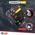 thumbnail image 6 of Rayne's World 40 Amp Heavy Duty Circuit Breaker DC 12-48V with Connection Kit - Car Audio, Truck, Trolling Motor, Stereo, RV, Solar Power - 2 Pack, 6 of 8