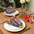 thumbnail image 3 of GZHJMY Soft Reusable Satin Table Decorative Napkins,20x20InX4 PCSMexican Talavera,Family Dinner Wedding Banquet, Cocktail Party, Kitchen,Birthday Party, 3 of 7