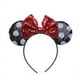 thumbnail image 4 of Diadema de Mickey con lazo de lentejuelas y lunares rojos y ondas, accesorios para el cabello de Mickey Mouse, horquilla Paradise Play, ropa cómoda, 4 of 6