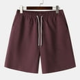 thumbnail image 2 of Yuyuzo Mens Shorts Drawstring High Waisted Lounge Shorts Lightweight Summer Beach Shorts with Pockets, 2 of 5