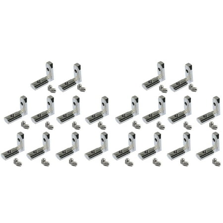 

40Pcs T Slot L-Shape Interior Inside Corner Connector Joint Bracket for Aluminum Extrusion 2020 Series Slot 6mm