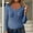 Blue, variant on Women's Sweatshirts Button Down Collar Knit Sweater Long Sleeve Pullover Soft Comfortable Casual Blouse Basic Versatile Shirt size S