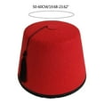 thumbnail image 4 of ZYHARUKO Felt Moroccan Red Fez Hat Turkish Hat for Men with Black Tassels Tarboosh Hat Pasha Fez Egyptian Fez Cap Costume Hat, 4 of 14