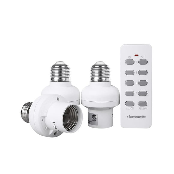Enchufe de bombilla de control remoto DEWENWILS E26/E27 (paquete de 3)