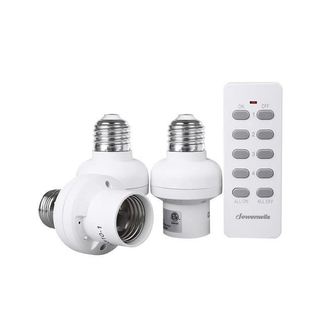 Enchufe de bombilla de control remoto DEWENWILS E26/E27 (paquete de 3)