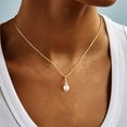 thumbnail image 4 of Turandoss Pearl Necklaces for Women Dainty Choker Pendant Trendy Simple Elegant Cubic Zirconia Bridal Wedding Teacher Appreciation Mothers Day Graduation Gifts for Her Mom Kids Teen Girls Wife Ideas, 4 of 8