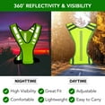 thumbnail image 4 of MaximalPower Reflective Vest for Walking at Night - Adjustable Reflective Safety Gear for Men, Women, Kids - Reflective Belt Sash for Running, Walking, and Biking (Large), 4 of 9