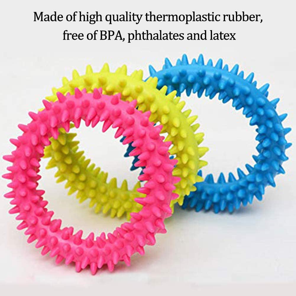 3 Pcs Sensory Fidget Toy Flexible  Bracelet ADHD Support Ring Rubber BPA-Free 
