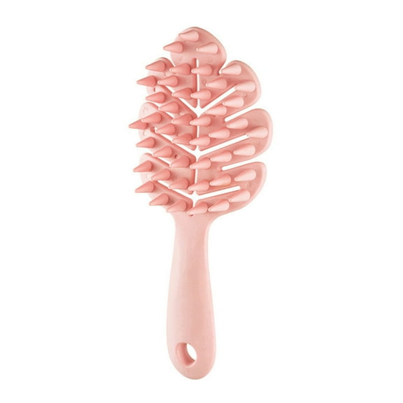 Silicone Scalp Massage Brush for Hair Care - Long Handle Detangler Comb for Wet and Dry Use Ideal for Men and Women in Home or Bathroom