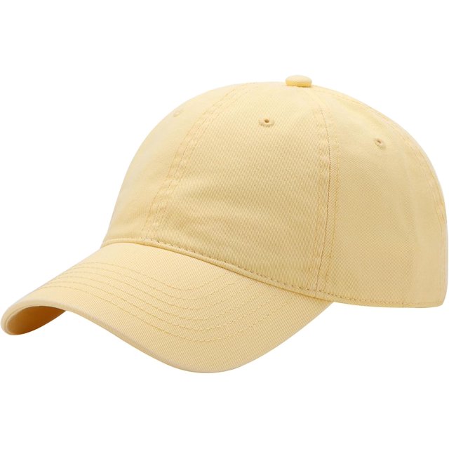 Plain Washed Baseball Cap - Retro Adjustable Cotton Hat, Vintage Structured Golf Dad Cap for Men Women