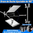 thumbnail image 3 of Regaderas para Baño de Lluvia de Alta Presión de 8 "/ ducha de mano, con brazo de extensión de 11 '', cabezal de ducha ajustable con soporte, manguera de 1,5 m (Cromo), 3 of 7