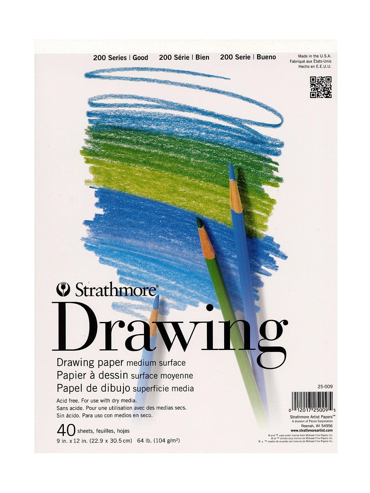 Student Art Drawing Paper Pad 9 in. x 12 in. pad (pack of 6)