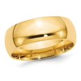thumbnail image 1 of Mens 10K Yellow Gold 8mm Polished Wedding Band Ring, 1 of 5