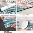thumbnail image 3 of Pink and Blue Geometric Striped Pattern Kitchen Rug Mat,Kitchen Runner Rugs Non Skid Washable,Decorative Kitchen Floor Mats for Kitchen,Sink,Laundry,17"X47", 3 of 5