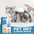 thumbnail image 2 of pet dry cleaning mousse shower gel for kittens and dogs, no need for washing, eliminates odors, smooth hair cleaning, 2 of 5