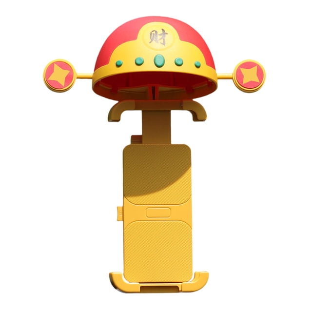 Lindo soporte para teléfono de carretera con diseño de Dios de la Riqueza, protector antivuelco de 360 grados. Manillar