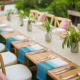 thumbnail image 3 of Turquoise White Ombre Cloth Napkins, Modern Country Abstract Stripes Washable and Reusable Dinner Napkins Set of 6, Table Napkin for Kitchen Party Birthday Wedding Hotel Housewarming 20"x20", 3 of 8