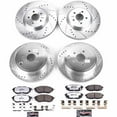 thumbnail image 3 of PowerStop Front and Rear Z26 Street Warrior Carbon-Fiber Ceramic Brake Pad and Drilled and Slotted Rotor Kit Fits: SUBARU Select Models K5830-26, 3 of 9