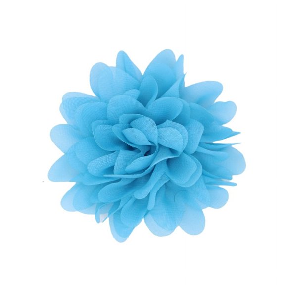 XmhyTop-A 10Pcs Handmade Chiffon Flowers Chiffon Fabric Flowers for Embellishments,DIY Headbands Flower Accessories Flower Headband-Blue