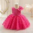 thumbnail image 3 of Zaldita Flower Girls 3D Butterfly Princess Dress Birthday Baptism Christening Dresses Pageant Party Formal Tutu Gown Hot Pink 9-12 Months, 3 of 6