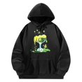 thumbnail image 3 of Sudadera con capucha para mujer, sudadera con capucha con cordón y dibujos animados gráficos, sudadera con capucha para senderismo, oficina, , S S, 3 of 10