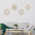 thumbnail image 2 of Mandala Wooden Wall Art Set of 4, Curly Detailed Circles Mesh Look Motif, Birch Plywood Rustic Wall Art Accent for Hallway Bedroom Living Room and Offices, 11,4" X 11,4" X 0.1", by Ambesonne, 2 of 4